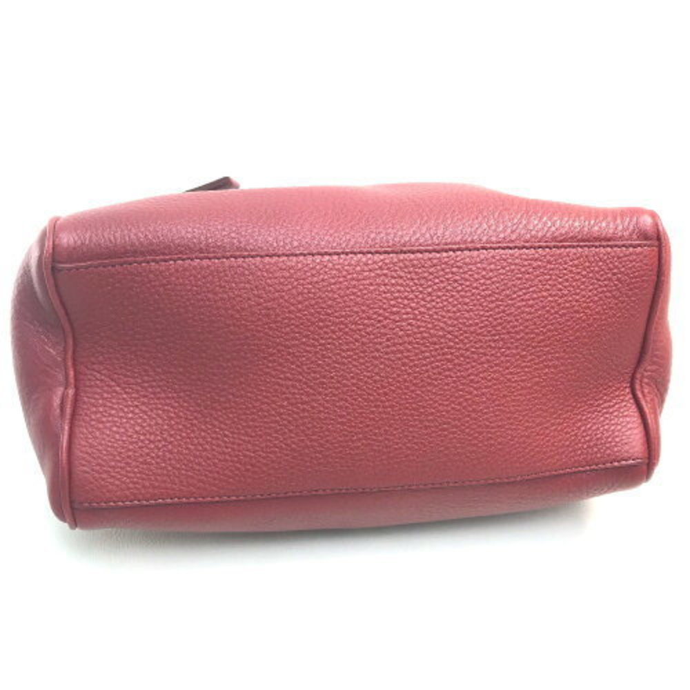 Prada Triangle Leather Pouch Red - image 4